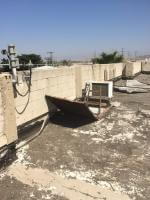 גג לפני פינוי פסולת וביצוע איטום - חברת "ירוק עד - איטום גגות ומרפסות"