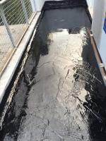 סיוד גג לאחר ביצוע זיפות - חברת "איטום נ.פ"