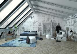 שימוש ברצפת גלריה על מנת ליצור חדר לופט מתחת לגג רעפים